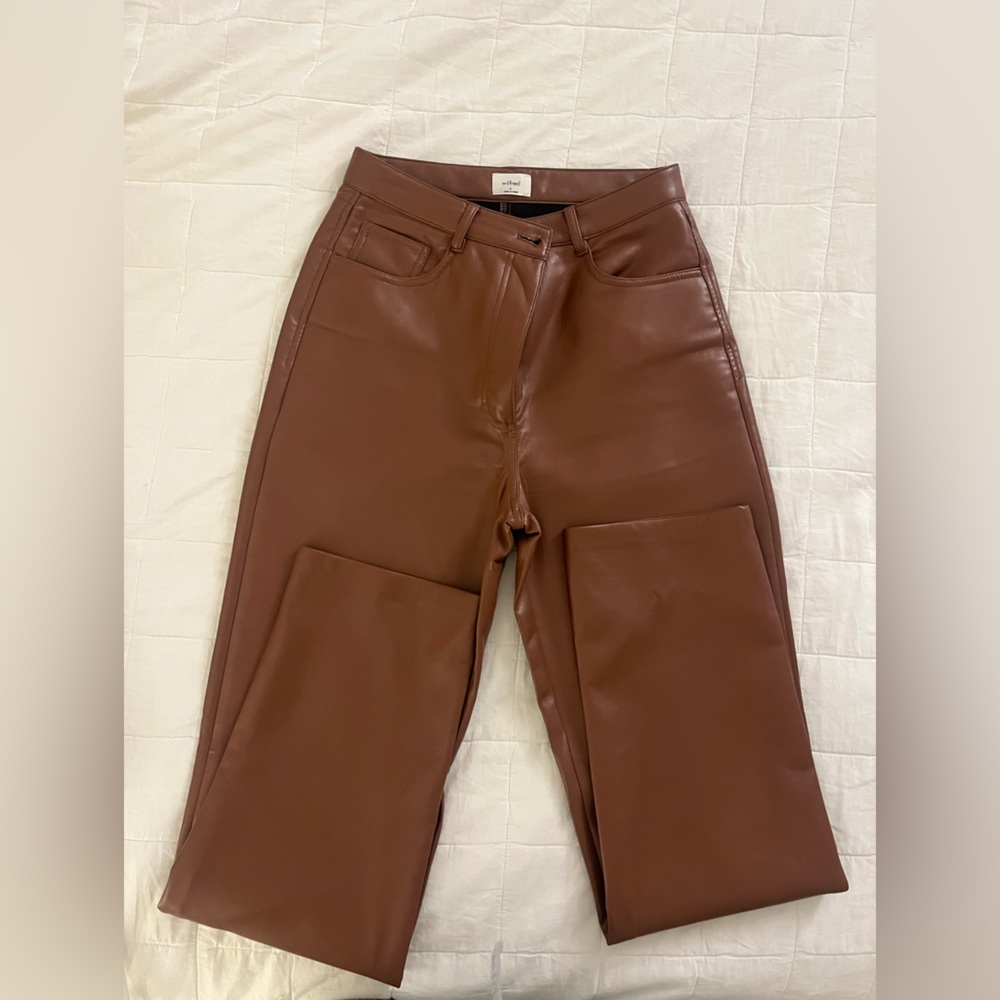 Aritzia Wilfred Melina Leather Pants size 8